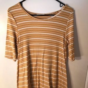 Striped blouse with a cut-out in the back